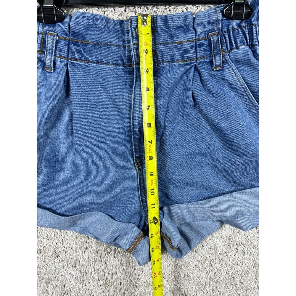 Forever21 Jean Shorts Women Blue Denim High Paperbag Waist Casual Bottoms size29 - Picture 3 of 7